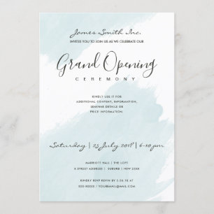 INVITACIÓN CEREMONIA DE APERTURA DE BRUSHSTROKE AQUA BLUE WAT