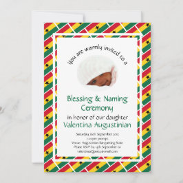 Invitación CEREMONIA DE BENDICIÓN DE NOMBRES | Bandera de Gha