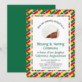 Invitación CEREMONIA DE BENDICIÓN DE NOMBRES | Bandera de Gha