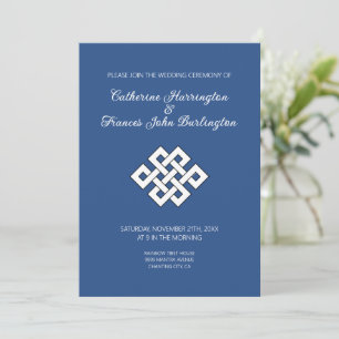 Invitación Ceremonia de Boda Budista del Nudo Interminable de