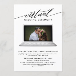 Invitación Ceremonia de Boda virtual fotográfica moderna