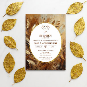 Invitación Ceremonia de Compromiso de Elegancia de Oro Contem