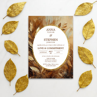 Invitación Ceremonia de Compromiso de Elegancia de Oro Contem