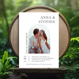 Invitación Ceremonia de Compromiso Fotográfico de Elegancia S