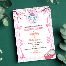 Invitación Ceremonia de compromiso hindú india