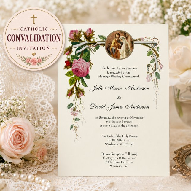 Invitación Ceremonia de convalidación de bendición de matrimo (Subido por el creador)