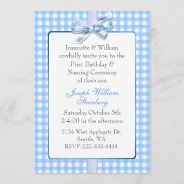 Invitación Ceremonia de cumpleaños y de natación del bebé Blu