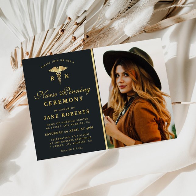 Invitación ceremonia de entrega de clavos de oro elegante (Subido por el creador)