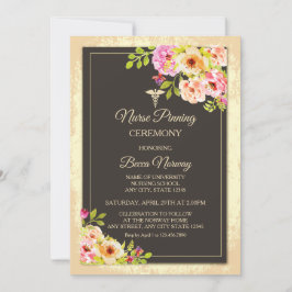 Invitación Ceremonia de estafa de enfermeras florales de Rubo