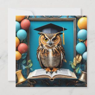 Invitación 🦉 Ceremonia de Graduación de Búho para Celebració