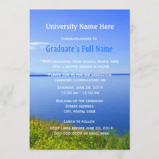 Invitación Ceremonia de graduación de Grand Teton (acto de in