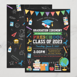 Invitación Ceremonia de graduación de la escuela primaria pre
