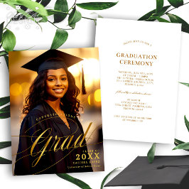 Invitación Ceremonia de graduación de oro fotográfico y event