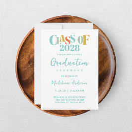 Invitación Ceremonia de Graduación Retro