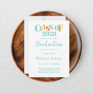 Invitación Ceremonia de Graduación Retro