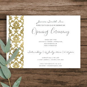 INVITACIÓN CEREMONIA DE GRAN APERTURA DE DAMASCO DE ORO BLANC