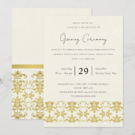 INVITACIÓN CEREMONIA DE GRAN APERTURA EN DAMASCO DE ORO FORMA