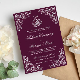 Invitación Ceremonia de Henna Mehndi, musulmana musulmana mod