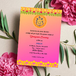 Invitación Ceremonia de Janeu en Upanayanam, alias Hindu Holy
