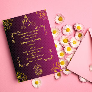 Invitación Ceremonia de Janeu en Upanayanam, alias Hindu Holy