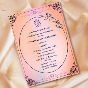 Invitación Ceremonia de Janeu en Upanayanam, alias Hindu Holy