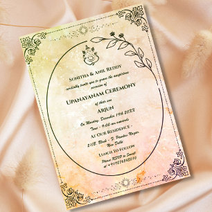 Invitación Ceremonia de Janeu en Upanayanam, alias Hindu Holy