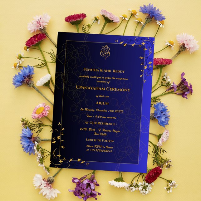 Invitación Ceremonia de Janeu en Upanayanam, alias Hindu Holy (Subido por el creador)