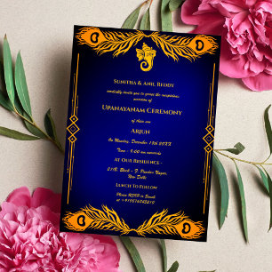 Invitación Ceremonia de Janeu en Upanayanam, alias Hindu Holy