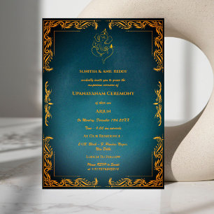 Invitación Ceremonia de Janeu en Upanayanam, alias Hindu Holy