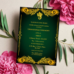 Invitación Ceremonia de Janeu en Upanayanam, alias Hindu Holy