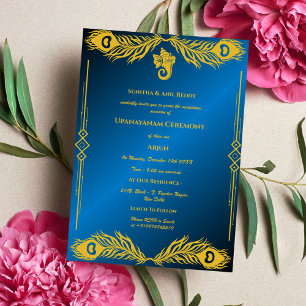 Invitación Ceremonia de Janeu en Upanayanam, alias Hindu Holy