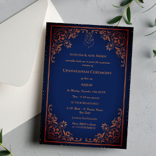 Invitación Ceremonia de Janeu en Upanayanam, alias Hindu Holy