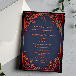 Invitación Ceremonia de Janeu en Upanayanam, alias Hindu Holy