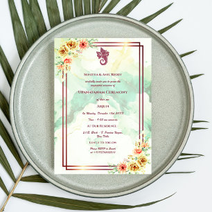 Invitación Ceremonia de Janeu en Upanayanam, alias Hindu Holy