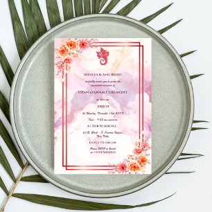 Invitación Ceremonia de Janeu en Upanayanam, alias Hindu Holy