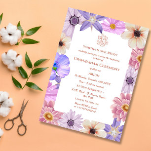 Invitación Ceremonia de Janeu en Upanayanam, alias Hindu Holy