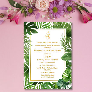 Invitación Ceremonia de Janeu en Upanayanam, alias Hindu Holy