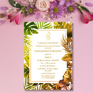 Invitación Ceremonia de Janeu en Upanayanam, alias Hindu Holy