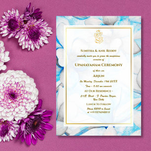 Invitación Ceremonia de Janeu en Upanayanam, alias Hindu Holy