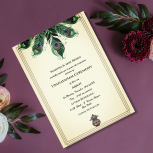 Invitación Ceremonia de Janeu en Upanayanam, alias Hindu Holy