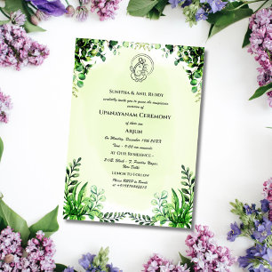 Invitación Ceremonia de Janeu en Upanayanam, alias Hindu Holy