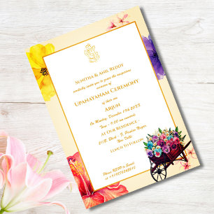 Invitación Ceremonia de Janeu en Upanayanam, alias Hindu Holy