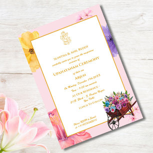 Invitación Ceremonia de Janeu en Upanayanam, alias Hindu Holy