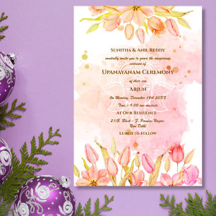 Invitación Ceremonia de Janeu en Upanayanam, alias Hindu Holy