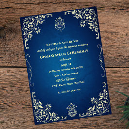 Invitación Ceremonia de Janeu en Upanayanam, alias Hindu Holy