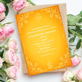 Invitación Ceremonia de Janeu en Upanayanam, alias Hindu Holy