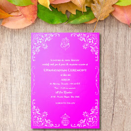 Invitación Ceremonia de Janeu en Upanayanam, alias Hindu Holy