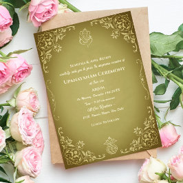 Invitación Ceremonia de Janeu en Upanayanam, alias Hindu Holy