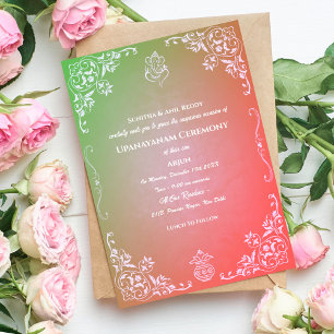 Invitación Ceremonia de Janeu en Upanayanam, alias Hindu Holy