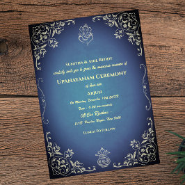 Invitación Ceremonia de Janeu en Upanayanam, alias Hindu Holy